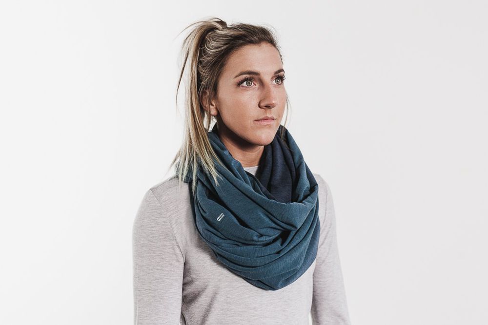 NOBULL Two-Tone Infinity Scarf - Deep Teal & Navy - Ireland (1645TGIAX)